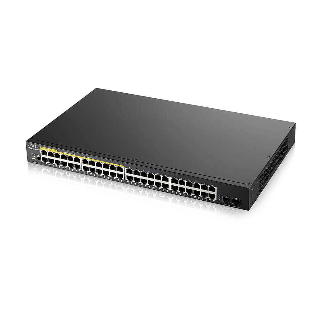GS1900-48HPv2 - 48-port GbE Smart Managed PoE Switch with GbE Uplink